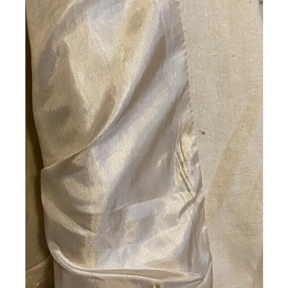 Vintage Inomix Germany Off white blazer lace gold trim‎ Germany 40 size Med - Picture 10 of 10